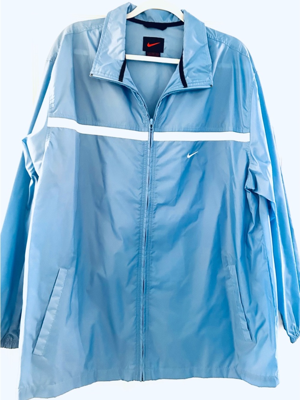 NIKE MENS BLUE & WHITE WINDBREAKER